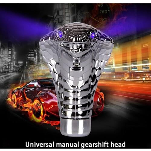 Fashion Cobras Snake Shape Car Gearbox Handle With LED Light Gear Levers Knob Universal Car Modification Gear Shift Knob Lever