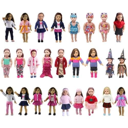 Fashion cute design 2Pieces Clothes White T-Shirt doll suit - white T-shirt for Doll 18'' clothes accessories