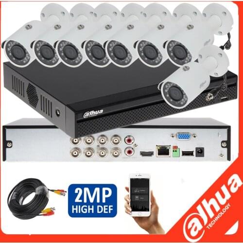 Freeship Dahua 8CH XCVR5108HS-S3 CVR camera kit with dahua 1080P CVI camera CVI-HFW1200S IR30M Waterproof HDCVI Camera kits