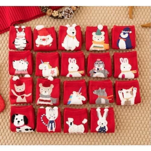 120pairs/lot new fashion winter cotton women and men 3D christmas cartoon animal sock/christmas lovers sock
