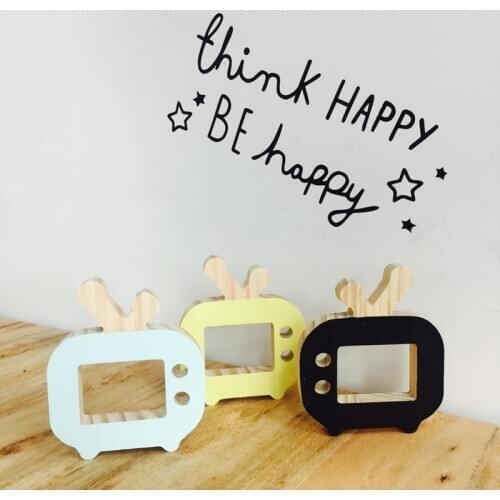 New Home Decoration Crafts Statue Wooden TV Set Toys Modeling Decor Creative Christmas Kids Children Room Decor Toys Props Gift