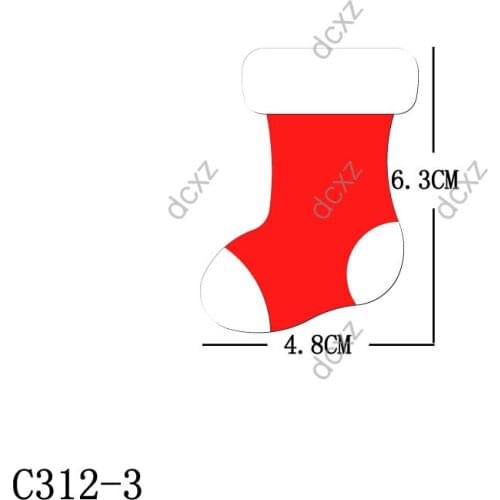 New Christmas socks Wooden die Scrapbooking C312-3 Cutting Dies Multiple sizes