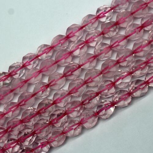 Wholesale A+ Faceted Roses Quartz Round Beads Natural Stone Beads For Jewelry Making Bracelet 6/8/10mm 15inches