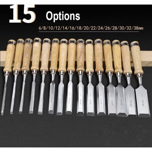 Flat Shovel Wood Chisel Sets Steel Chipping With Wooden Handle Chrome Vanadium Alloy Steel Chisel Handheld Woodworking Tools