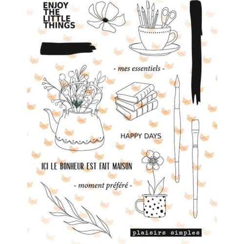 French Words Transparent Clear Silicone Stamp/Seal for DIY scrapbooking/photo album Decorative B0315