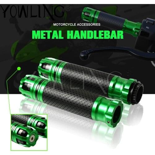 Motorcycle handlebar grips & handle bar ends 7/8"22mm hand cap FOR KAWASAKI ZX-6R ZX-10R ZX-12R ZZR1400 Z750 Z750S Z1000 Z1000SX