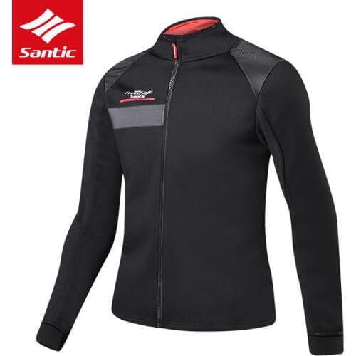 Santic Cycling Jacket Winter Thermal Windproof Bike Jacket Men Pro Team Bicycle Jacket Cycling Clothing