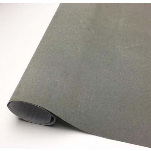 Grey Velvet Vinyl Wrap Car Wrapping Film Bubble Free For Auto Car Body Film Car Sticker Console Computer Skin Cover