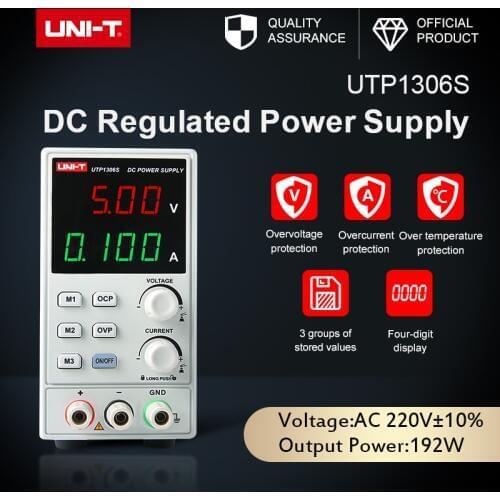 UTP1306S Switching DC Power Supply Voltage Regulator Stabilizers Digital Display LED 0-32V 0-6A Laboratory Instrument