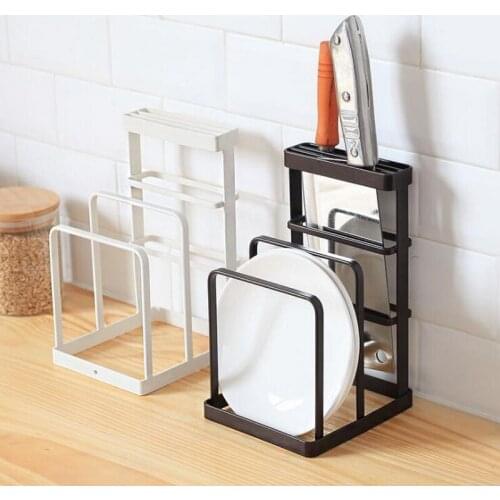 Iron kitchen tool rack cutlery display rack creative decoration kitchen knife scissors plate rack