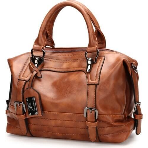 Women Leather Fashion Ladies Messenger Handbag Shoulder Bag Tote Satchel Purse Brown