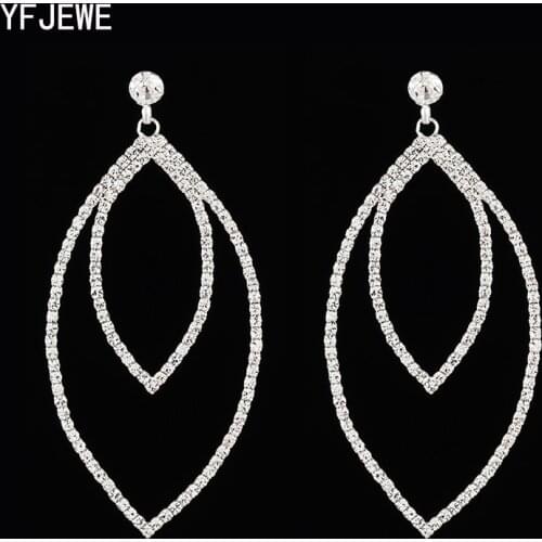 YFJEWE Women Vintage Trinkets Double Willow Shape Earrings Hollow Earrings Woman Fashion Jewelry #E612