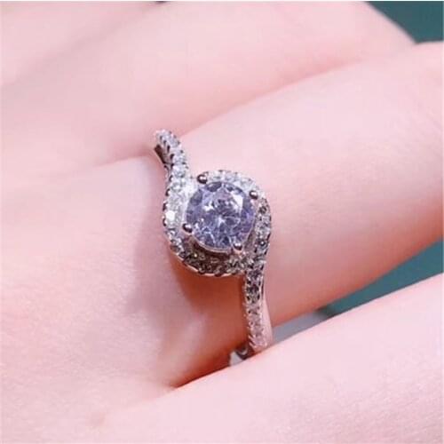 1.5ct Center 7mm Engagement Ring for women, 925 Sterling Silver Lab Grown Diamond Ring