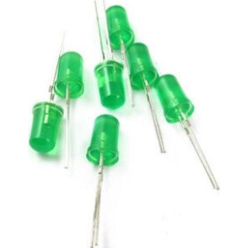 1000PCS/Lot 5MM Green LED Diode Round Diffused Green Color Light Lamp F5 DIP Highlight New Wholesale Electronic