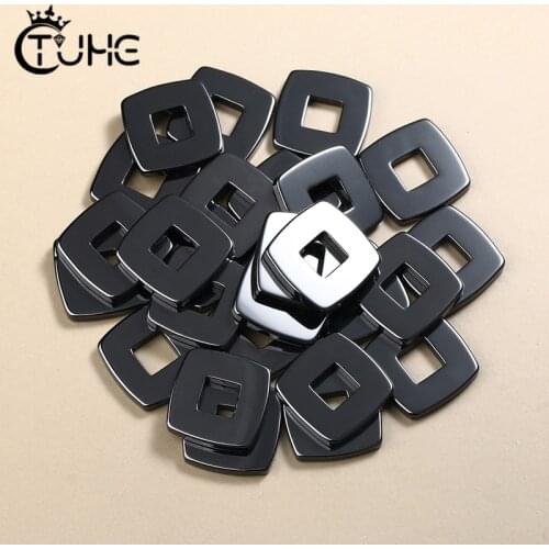 2.5mm Thickness Square Ceramic Accessories Charms Smooth Never Fade DIY Making Accessories Black White For Earrings Bracelet