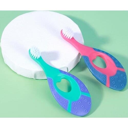 2Pcs Childrens Baby toothbrush Superfine Soft Teeth Training Brush Cute Children Baby Oral Carer Children Teether Baby Items