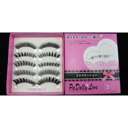 200set 5pair/set 5 style Lashes Black Natural Thick Eyelash Soft Long Handmade Makeup Fake Eye Lashes Extension fashion