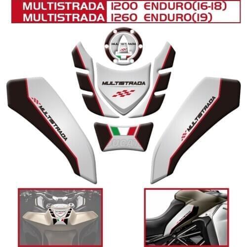 3D Tank Pad Protection Sticker Decal for Multistrada 1200 ENDURO 2016-2018 MULTISTRADA 1260 ENDURO 2019 Motorcycle stickers