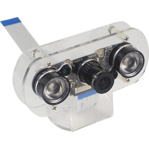 5MP Camera Module For Raspberry Pi 4B/3B+/3B/2B Infrared Night Vision 1080P Camera with Holder Case