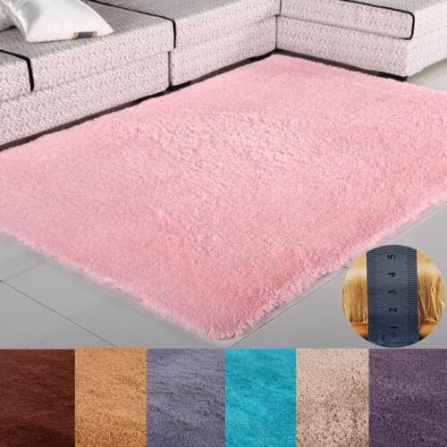 9 Color 6 Size Plush Carpet Fluffy Bedroom Rugs Floor Living Room Rug Soft Rugs Anti-slip Kids Room Mat Carpets Home Decoration
