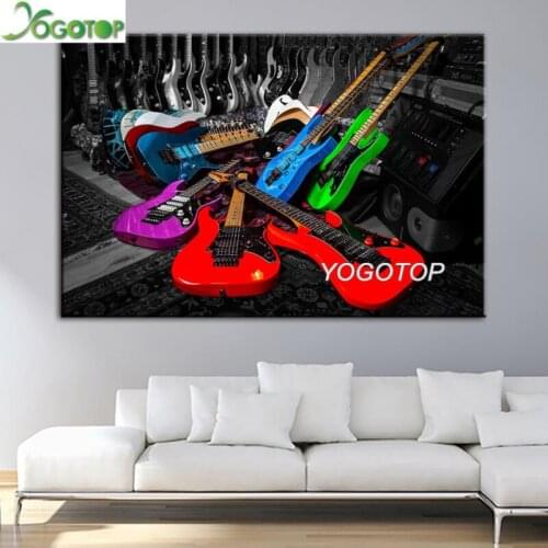 5D Diy Diamond Painting full Diamond Embroidery 5d Drill Mosaic puzzle Home Decor Musical Instruments Guitar YY2361