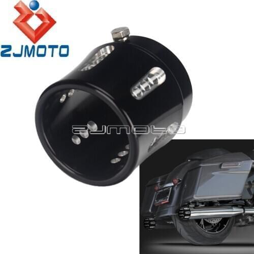 Touring 2.5" CNC Aluminum Exhaust Pipe End Tip Cap Straight Cut Exhaust Muffler Tips For Harley Honda Yamaha Suzuki Kawasaki