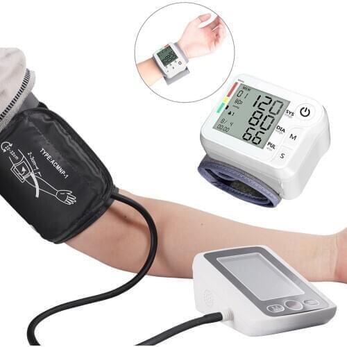 Automatic Digital LCD Display Wrist Blood Pressure Monitor Heart Beat Rate Pulse Meter Measure Tonometer Upper Arm blood pressur
