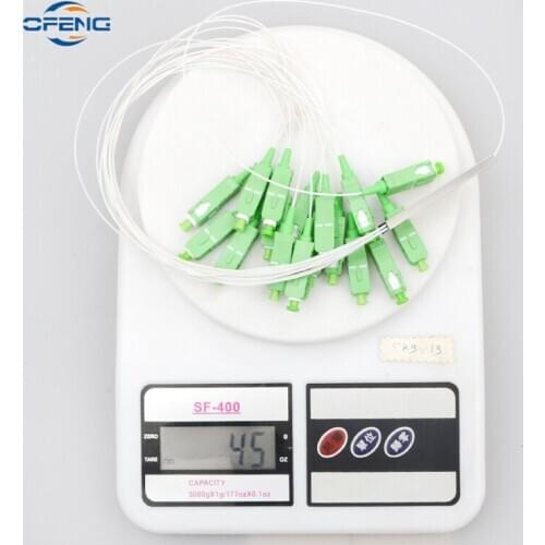 Free shipping 20PCS/Lot 1X2 1X4 1X8 1X16 1X32 PLC SC/APC SM 0.9mm G657A1 PVC 1m FTTH Fiber Optic Splitter