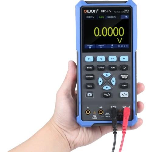 OWON HDS272 2-in-1 Handheld Oscilloscope Multimeter Digital Oscilloscope True-RMS Multimeter for Car Audio Automotive Electronic