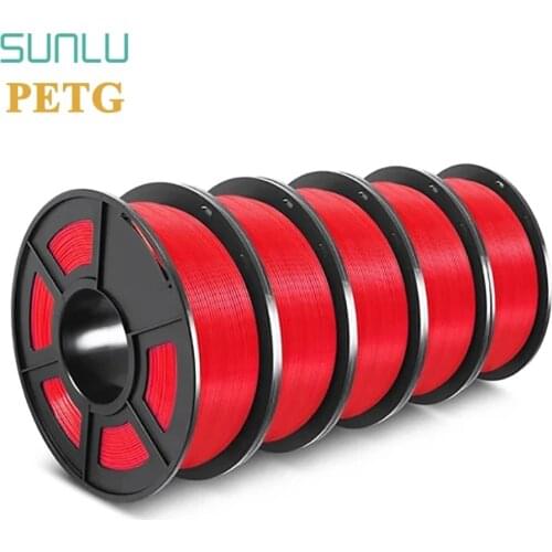 SUNLU 1.75mm PETG Filament 1KG With Spool Plastic PETG 3D Printer Filament Good Toughness 3d Printer Materials
