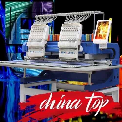 HOLiAUMA new hot sale 2 heads 15 colors Industrial Computerized Cap Embroidery Machine Price