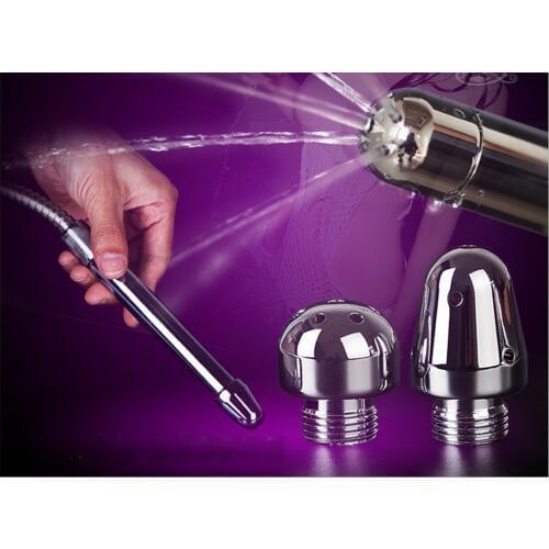 Sex Toys Cleaning Tools Aluminum Alloy Tube 3 Nozzles Sex Dolls Masturbation Cup Flusher Sex Toys Cleaner