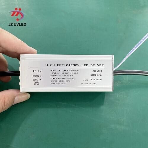 2A 50W IP67 Dimming Constant current source for UV LED module gel curing lamps INPUT AC 160V-265V OUTPUT DC 24V 2000mA