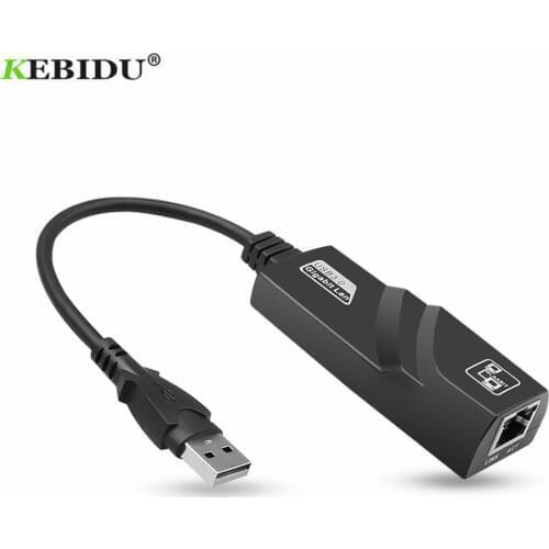 KEBIDU Hight Speed USB 3.0 to Gigabit Ethernet RJ45 LAN (10/100/1000) Mbps Network Adapter For MacBook Air For PC Laptop Win