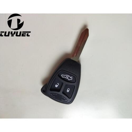 3 Buttons Uncut Blade Case Remote Key Shell for Chrysler 300C Sebring Wrangler Dodge Jeep Cruiser Compass