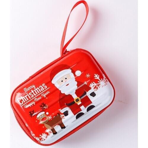 Brilljoy Coin Purse Creative Christmas Cartoon Wallet Santa Claus Christmas Tree Children Gifts Christmas Gift Small Storage Box