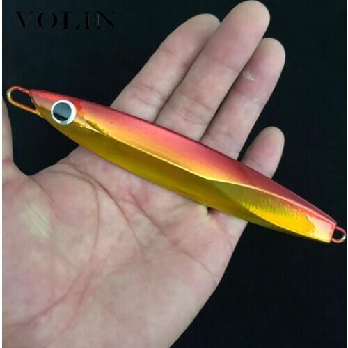 VOLIN Hot Selling 5pcs Ocean Trolling Metal Lure 60g 80g 100g 120g 150g Hard Lure Fishing Metal Jig SaltWater Lead Lure