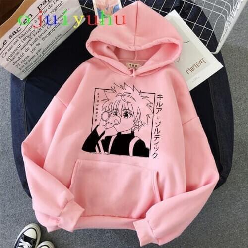 Cute Mens Hoodies Hunter X Hunter Men Women Pullovers Hoodies Sweatshirts Killua Zoldyck Hisoka 90s Anime Hoody Streetwear Tops