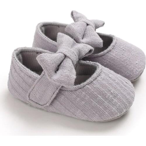 Newborn Infant Pram Girls Princess Moccasins Bowknot Solid Soft Shoes Baby First Walkers Clothing Baby Shoes