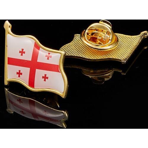 Georgia Lapel Pin Safety Pins Country Flag Lapel Pin Badge Brooch Custom For Men Brooches