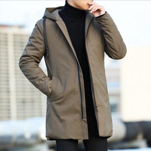 Winter Jacket Men Hooded Warm Male Korean Parka Hombre Long Jacket Coat Cashmere Mens Windbreaker Parkas Cotton Youth Clothing
