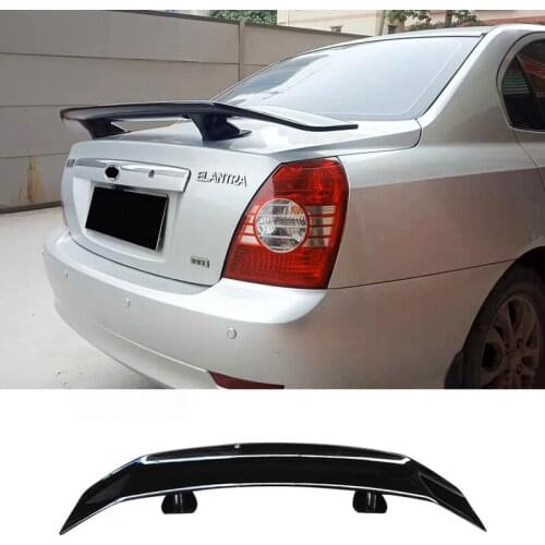 Suitable For Modern Elantra Spoiler True Gloss Carbon Fiber Rear Moving Parts Body Kit Trunk Decoration Modification