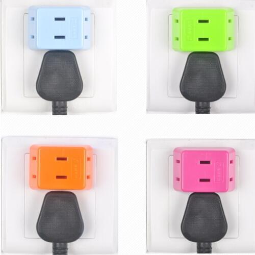 US Plug AC 1 to Socket 3 Outlets Power Adapter Converter random color new