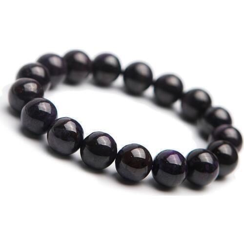 South Africa Genuine Natural Sugilite Gems Round Bead Crystal Women Fashion Stretch Bracelet 12mm
