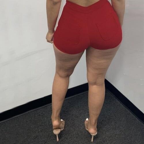 Plus Size Womens Clothes High Elastic Slim Fit Solid Color Denim Shorts Sexy Short Large Size 5XL Streetwear Jeans Scantie