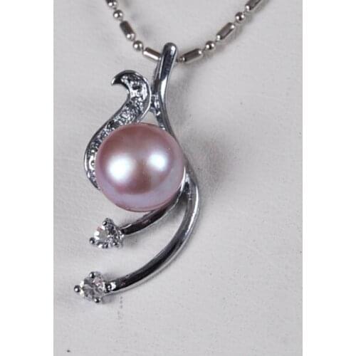 10-11mm Lavender Akoya Cultured Pearl Pendant Necklace Factory Wholesale price Women Gift word Jewelry