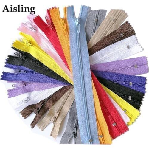 10Pcs/lot 20cm Length Colorful Nylon Coil Zippers Tailor Garment Bag Sewing Handcraft DIY Accessories 40 Colors P080