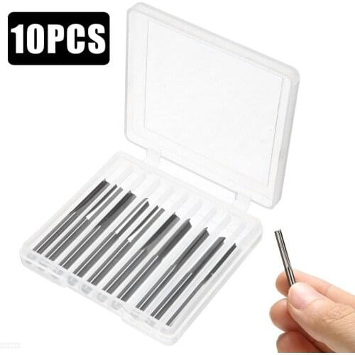10Pcs High Speed Steel CNC Router Bits 2 Flute Straight Slot Wood MDF Milling Cutter for Manual Milling Machine & CNC Tools
