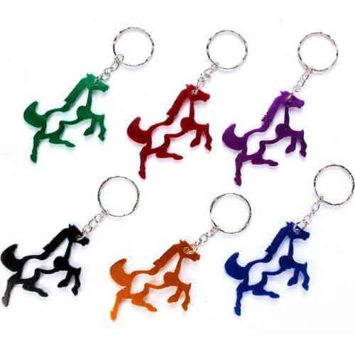 1000 pcs/lot Aluminum alloy metal horse shaped keychain bottle opener promotion gift SN2751