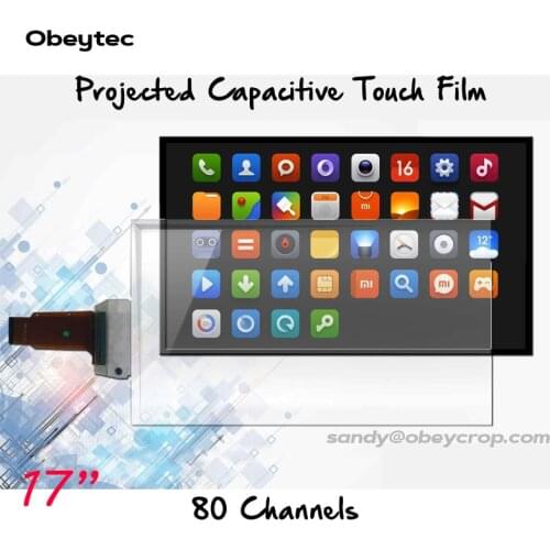 15 inches 4:3 10 touch points Transparent Interactive Touchscreen Foil Film with USB port